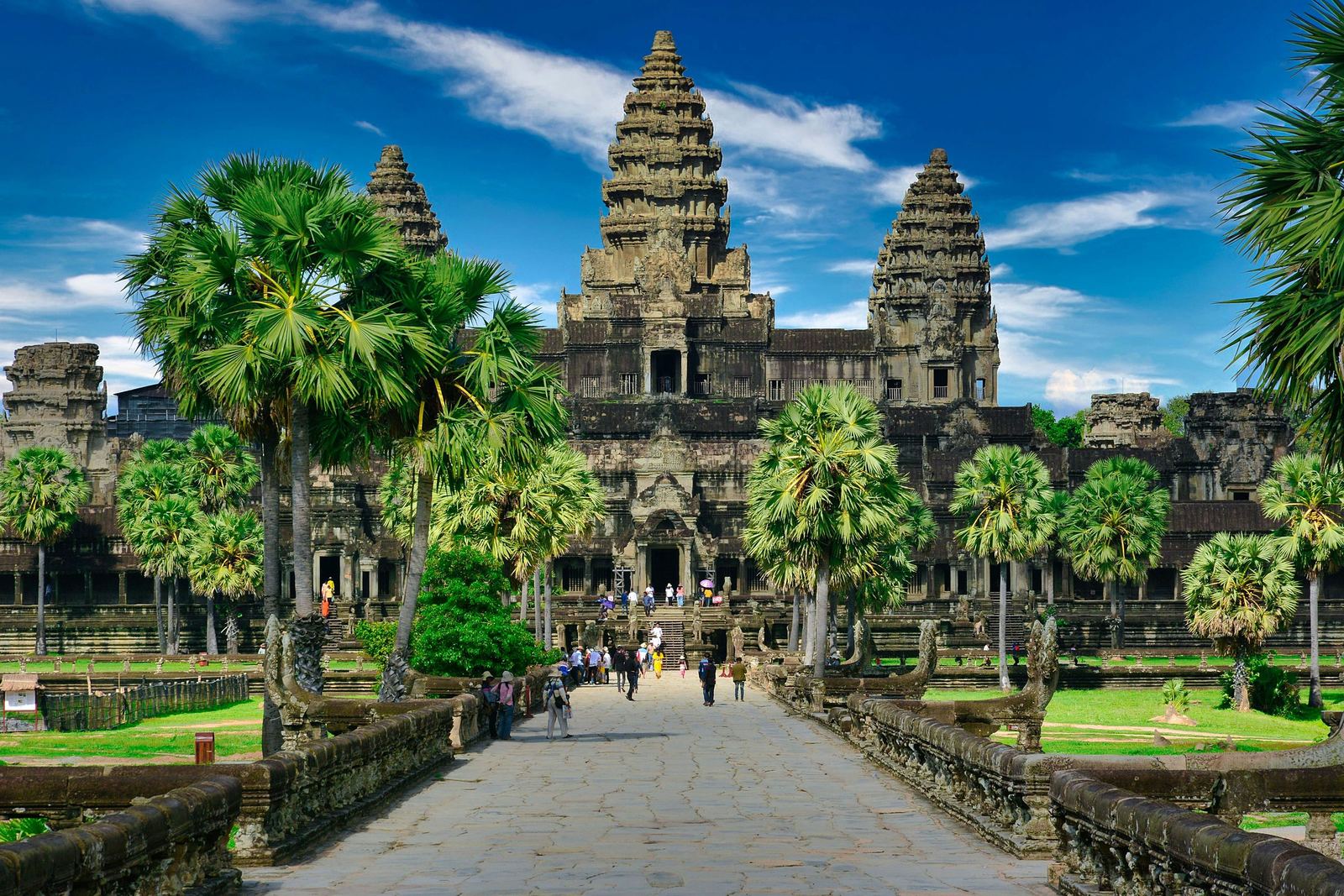 The causeway into Angkor Wat
