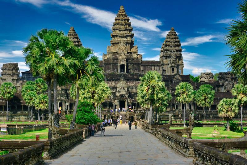 The causeway into Angkor Wat